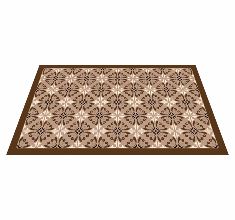 Tapis vinyle carreaux de ciment agencement sophistiqué - TenStickers