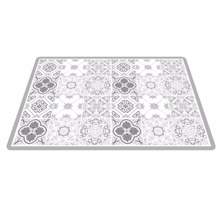Tapis vinyle marbre motif de tuile élégant - TenStickers