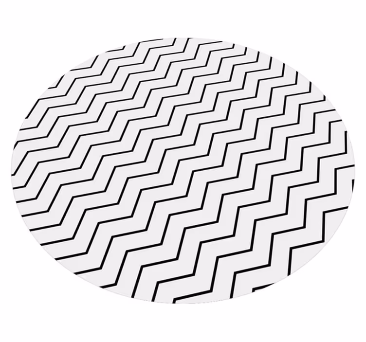 Tapis vinyle géométrique zigzag - TenStickers