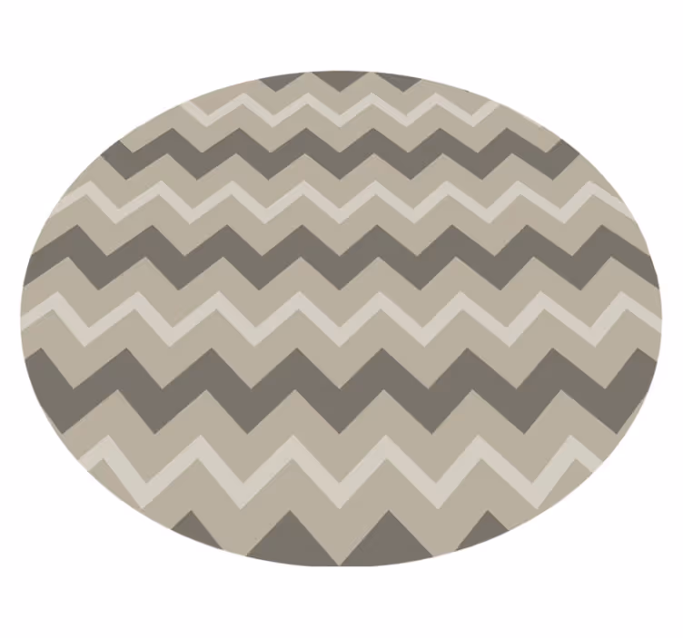 Tapis vinyle salle de bain motif circulaire beige - TenStickers