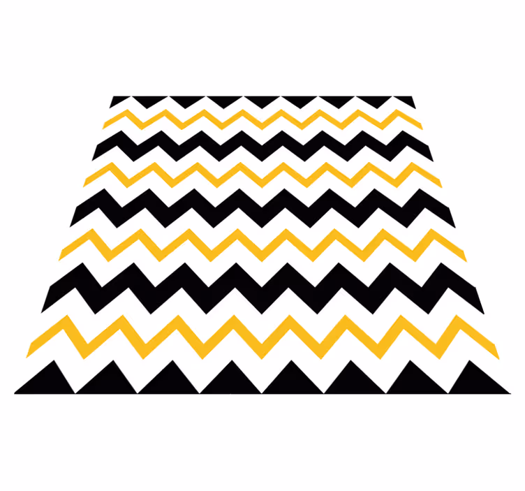 Tapis vinyle géométrique chevron zigzag tendance - TenStickers