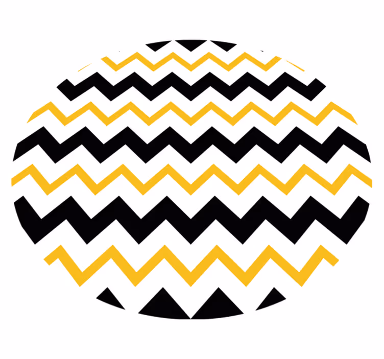 Tapis vinyle rayures motif en zigzag joyeux - TenStickers