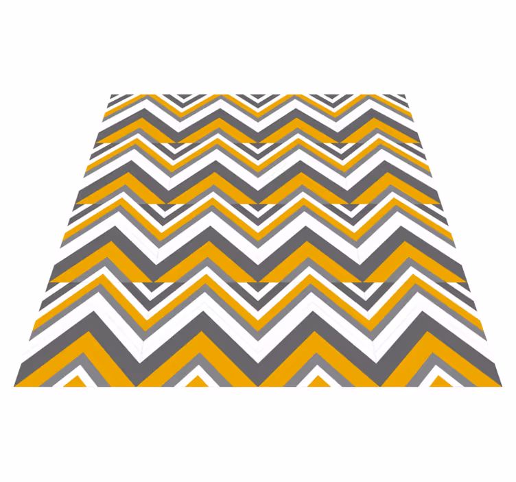 Tapis vinyle géométrique motif chevrons rayés - TenStickers