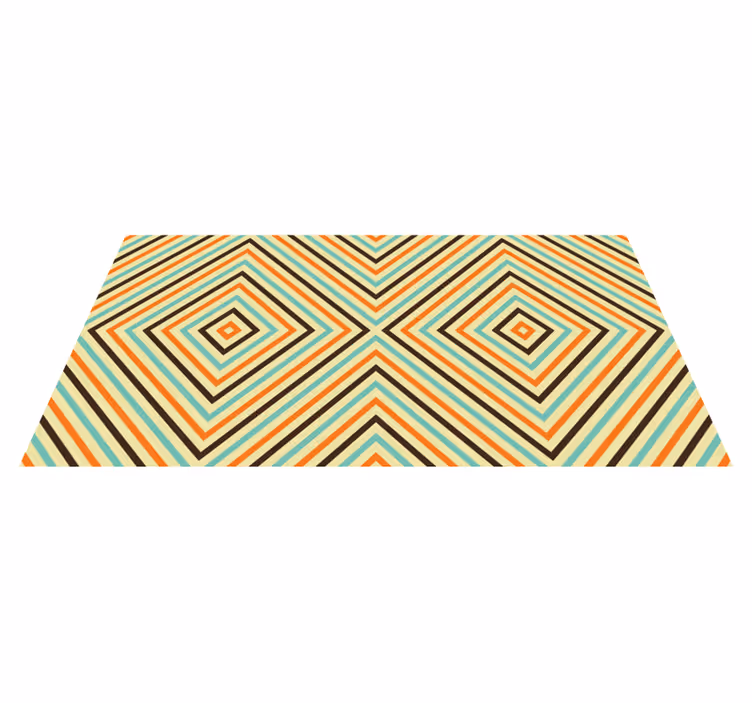 Tapis vinyle géométrique rayures à motifs de losanges - TenStickers