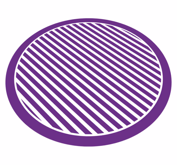 Tapis vinyle rayures cercles de nuances violettes - TenStickers