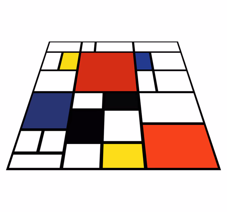 Tapis vinyle design moderne composant géométrique vibrant - TenStickers