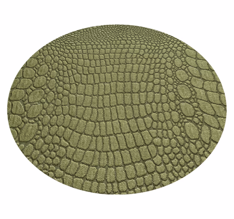 Tapis vinyle rond Texture de peau de crocodile - TenStickers