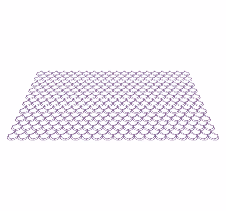 Tapis vinyle salle de bain motif violet festonné - TenStickers