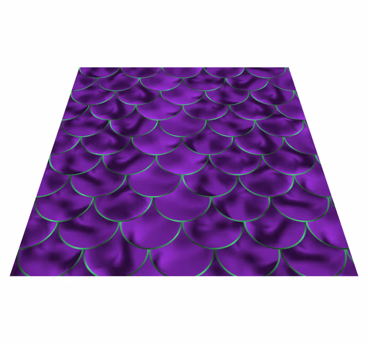 Tapis vinyle motif animal écailles de sirène - TenStickers