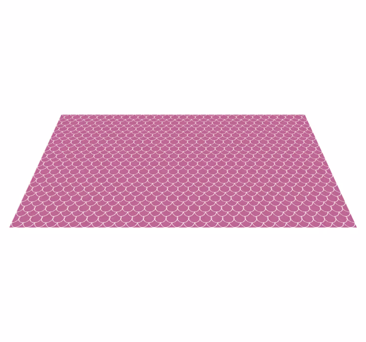 Tapis vinyle motif animal motifs coquilles roses - TenStickers