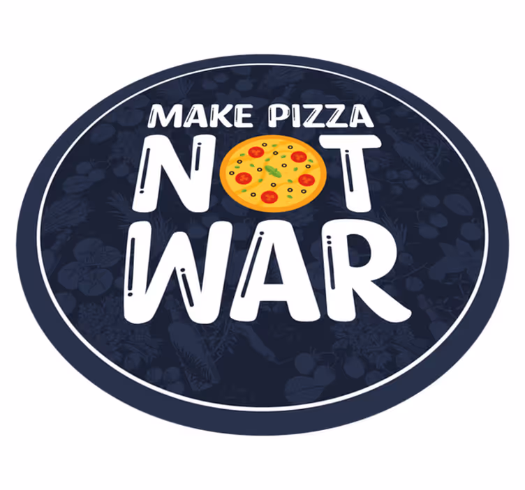 Tapis vinyle citation faire de la pizza non - TenStickers