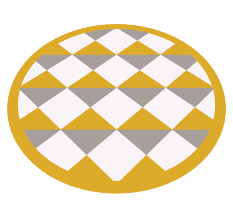 Tapis vinyle géométrique cercle à motif de losange - TenStickers