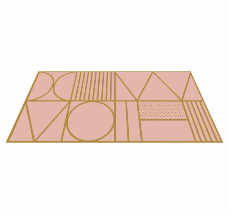 Tapis vinyle minimaliste figures géométriques - TenStickers