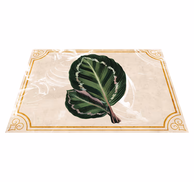 Tapis vinyle nature élégance du motif de feuille - TenStickers