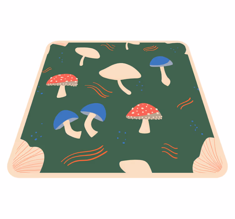 Tapis vinyle nature œuvres d'art vibrantes de champignons - TenStickers