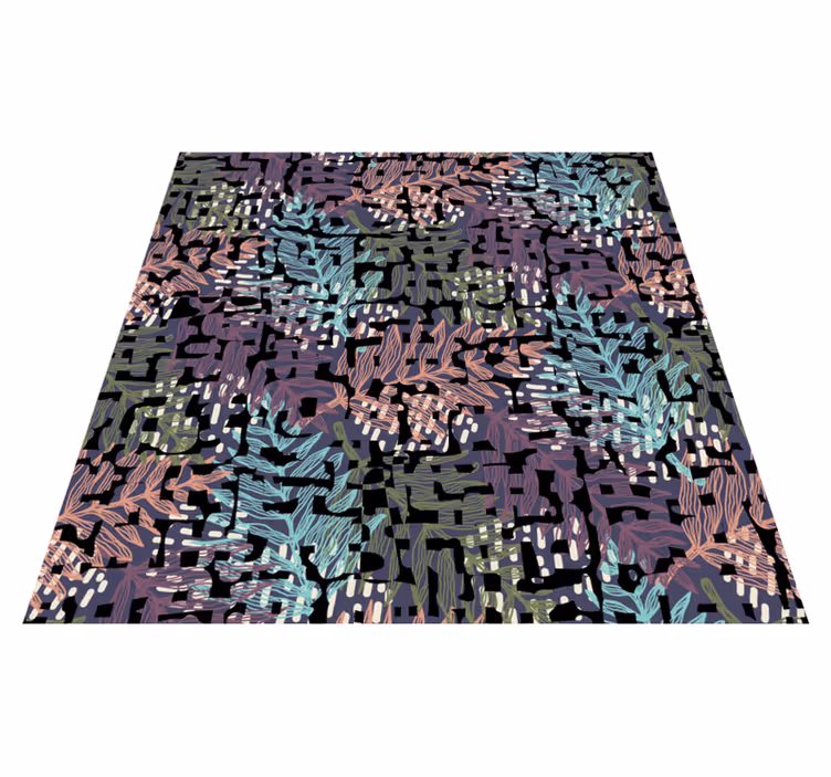 Tapis vinyle nature motif coloré de feuillage - TenStickers