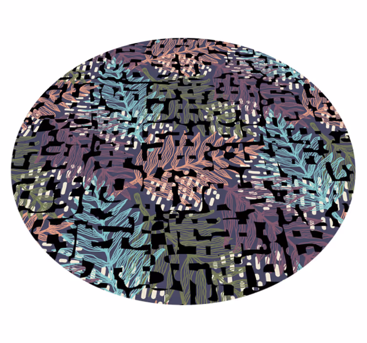 Tapis vinyle plantes éléments botaniques feuillus - TenStickers