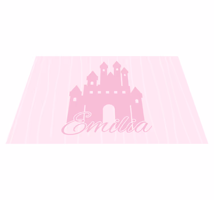 Tapis vinyle personnalisé château de princesse - TenStickers
