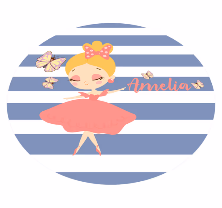 Tapis vinyle personnalisé personnalisation de fée de ballet - TenStickers