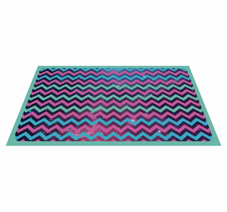 Tapis vinyle géométrique motif zigzag - TenStickers