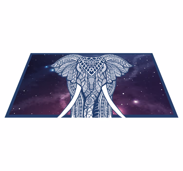 Tapis vinyle personnalisé Élégant art d'éléphant - TenStickers