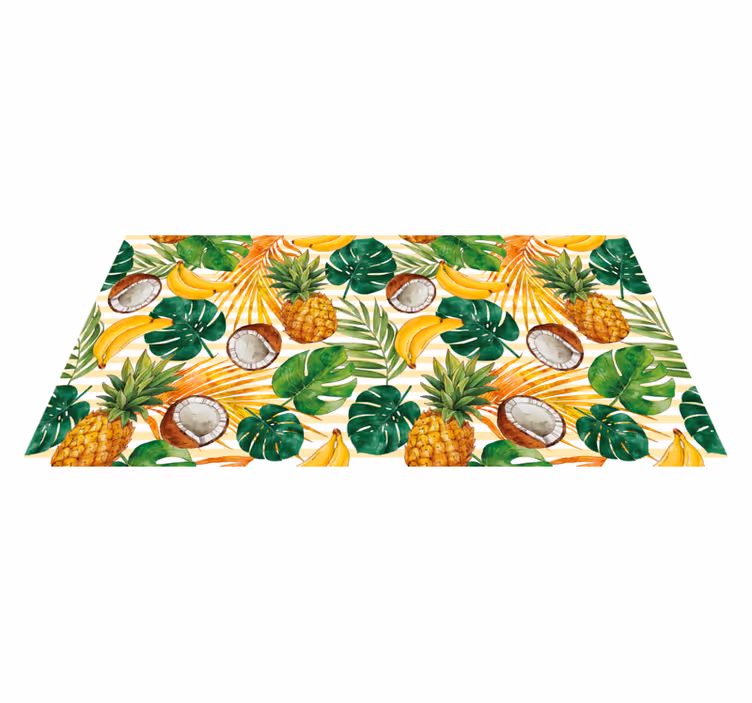 Tapis vinyle motif tropical fruits d'été - TenStickers