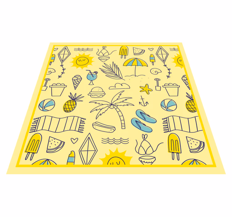 Tapis vinyle événements ambiance plage ensoleillée - TenStickers