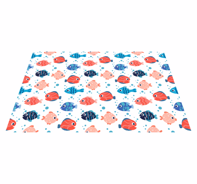 Tapis vinyle autres tapis motifs de poissons vibrants - TenStickers