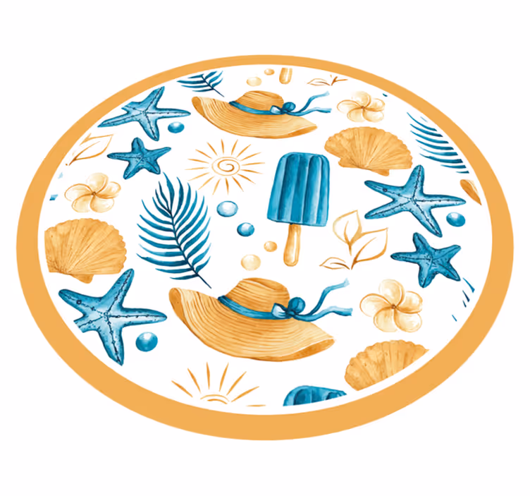 Tapis vinyle nature ambiance vacances d'été - TenStickers