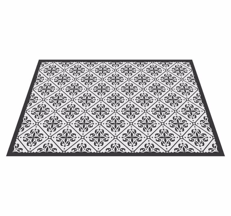 Tapis mosaique vinyle motif unicolore - TenStickers