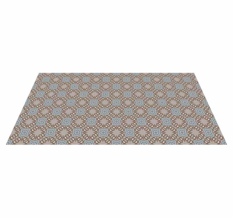 Tapis vinyle carreaux de ciment victorien couleur neutre - TenStickers