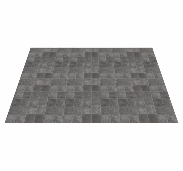 Tapis vinyle salle de bain carrelage gris élégant - TenStickers