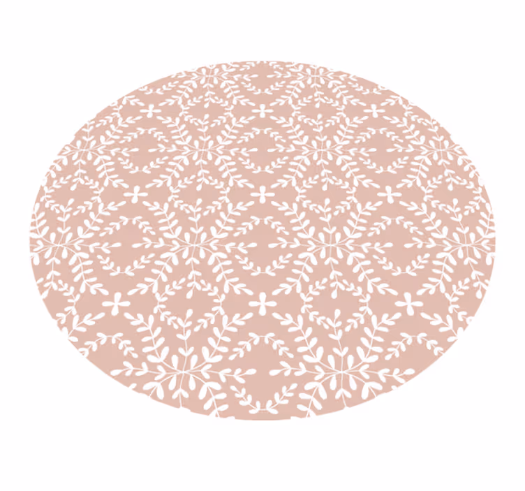 Tapis vinyle plantes composition florale délicate - TenStickers