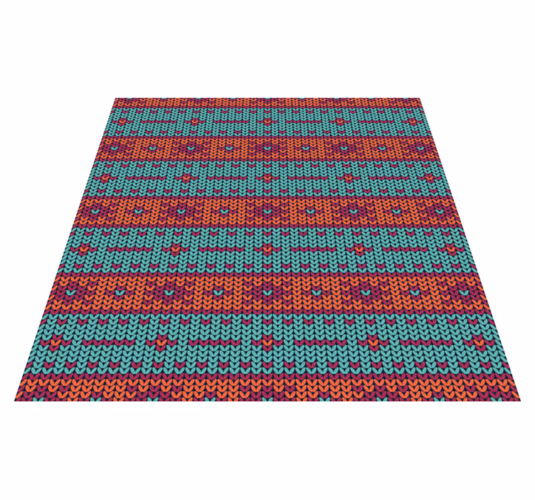 Tapis vinyle éthnique motif géométrique vivant - TenStickers