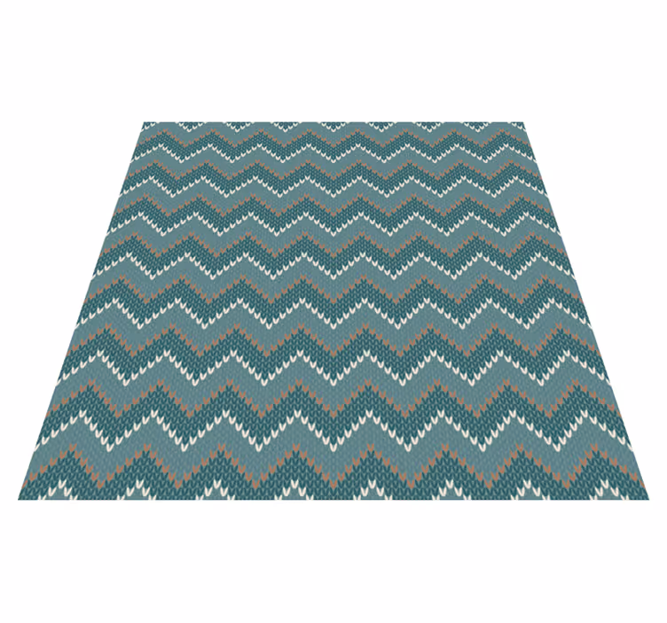 Tapis vinyle éthnique motif de vagues à chevrons - TenStickers