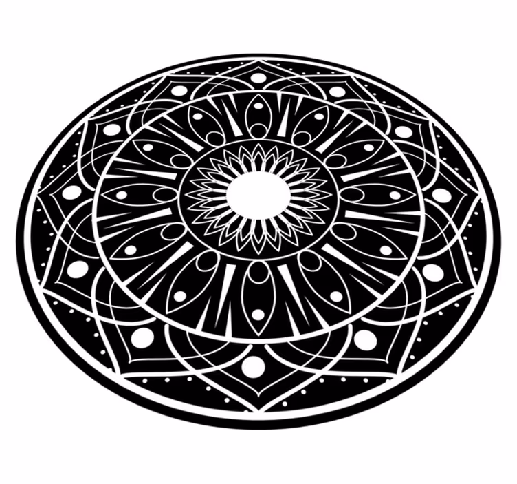 Tapis vinyle mandala motif mandala élaboré - TenStickers