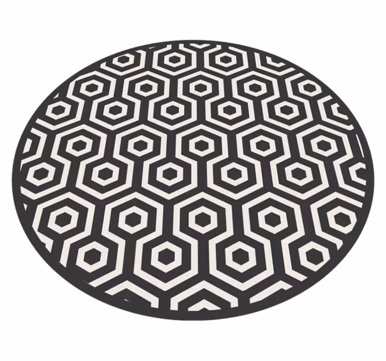 Tapis vinyle géométrique arrangement hexagonal - TenStickers
