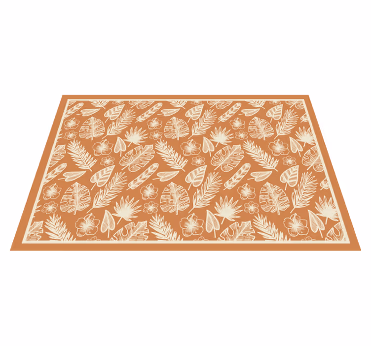 Tapis vinyle plantes inspiration feuilles tropicales - TenStickers