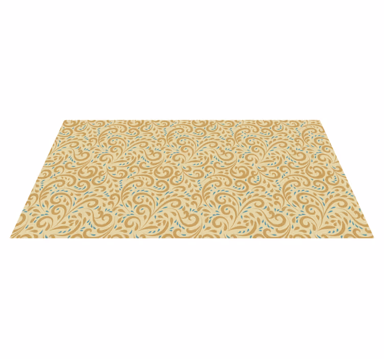 Tapis vinyle plantes élément tourbillonnant botanique - TenStickers