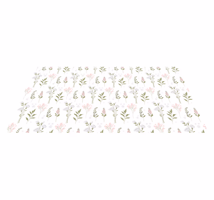 Tapis vinyle plantes esthétique à motifs - TenStickers