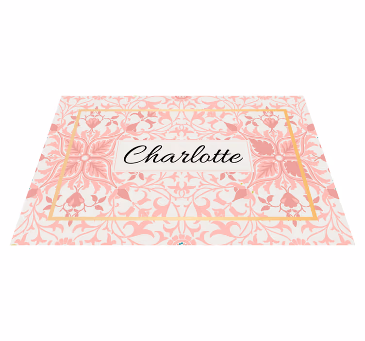 Tapis vinyle chambre composition botanique personnalisée - TenStickers