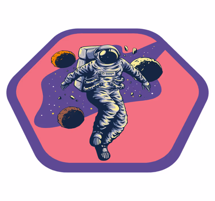 Tapis vinyle étoile voyage d'exploration spatiale - TenStickers