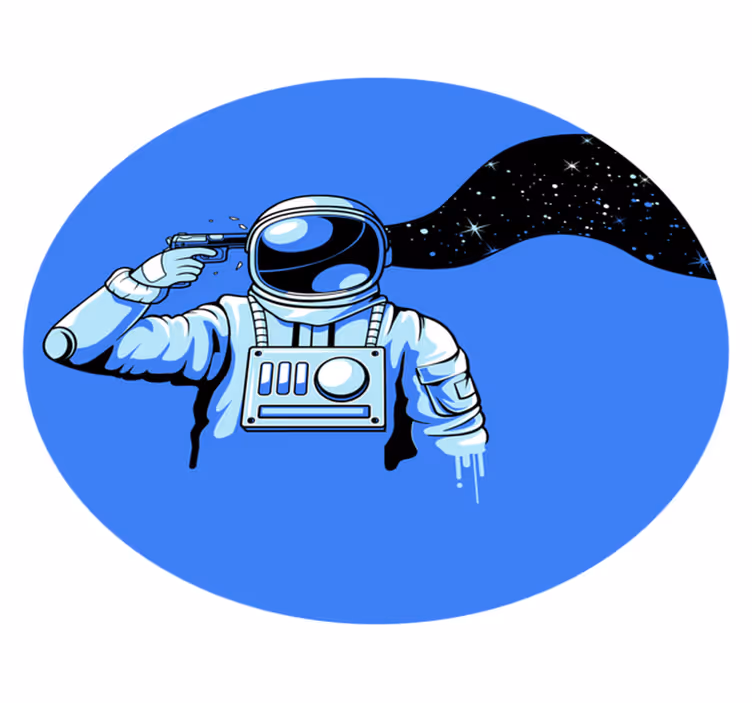 Tapis vinyle ado scène cosmique d'astronaute - TenStickers