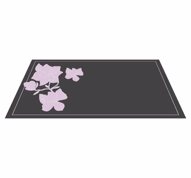 Tapis vinyle plantes arrangement rose - TenStickers