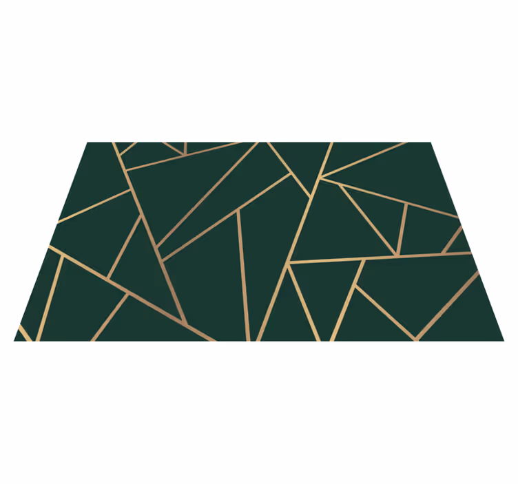 Tapis vinyle géométrique lignes vertes élégantes - TenStickers