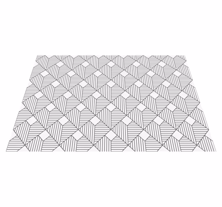 Tapis vinyle géométrique style à motifs gris - TenStickers