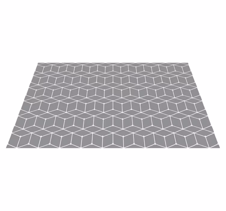 Tapis vinyle géométrique motif gris élégant - TenStickers