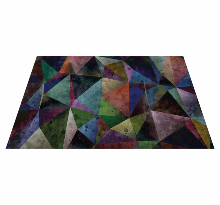 Tapis vinyle géométrique mosaïque triangulaire colorée - TenStickers