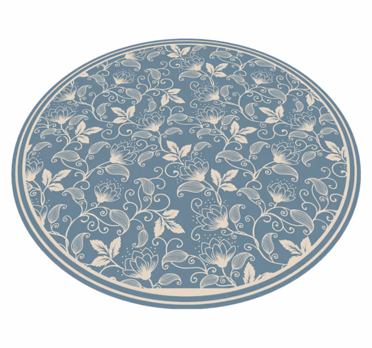 Tapis vinyle plantes tourbillon botanique - TenStickers