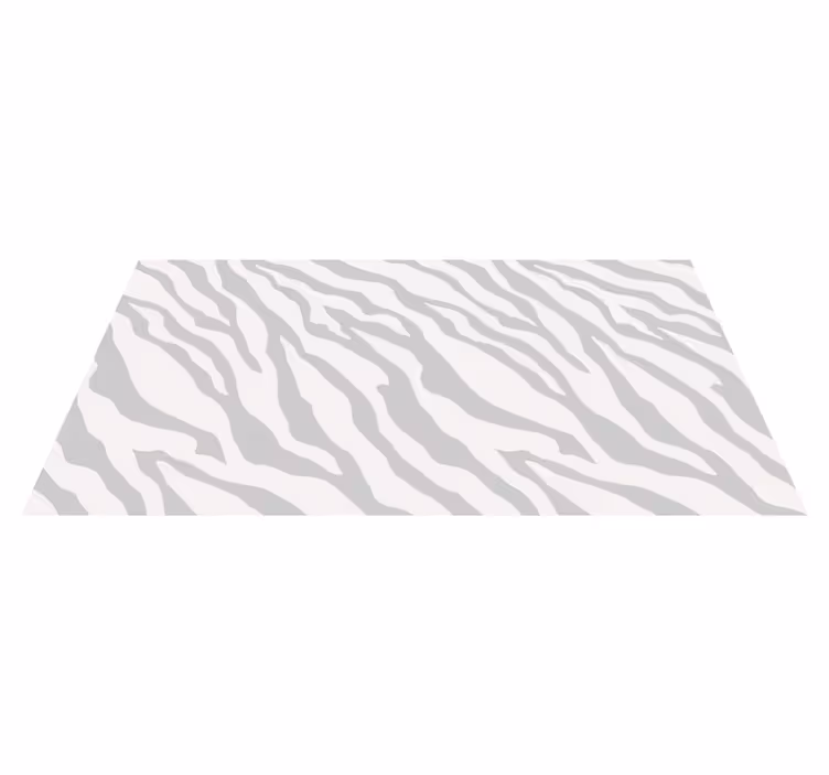 Tapis vinyle motif animal rayures zébrées grises - TenStickers
